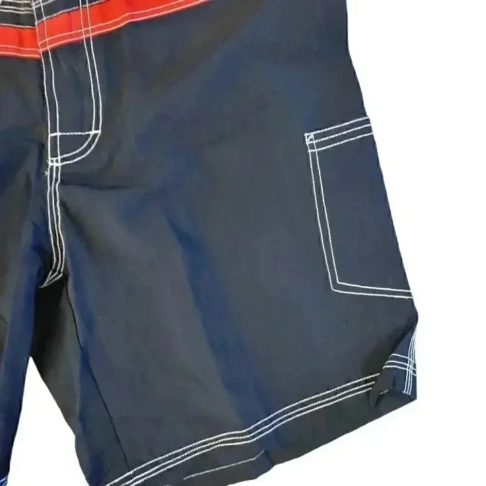 Jocko Watchdog Men's Navy/Red/Yellow Nylon Board Shorts NEW
